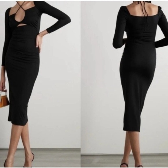 Reformation Alexei Cut Out Dress in Forest Green Size xs - Picture 7 of 7